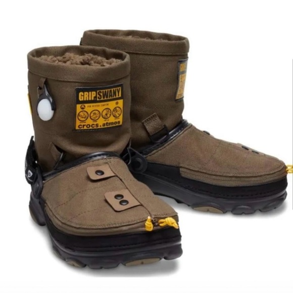 🥾 Grip Swany x Crocs x atmos All Terrain Boots – Olive Brown Men’s Size 11 NWT - Picture 1 of 8